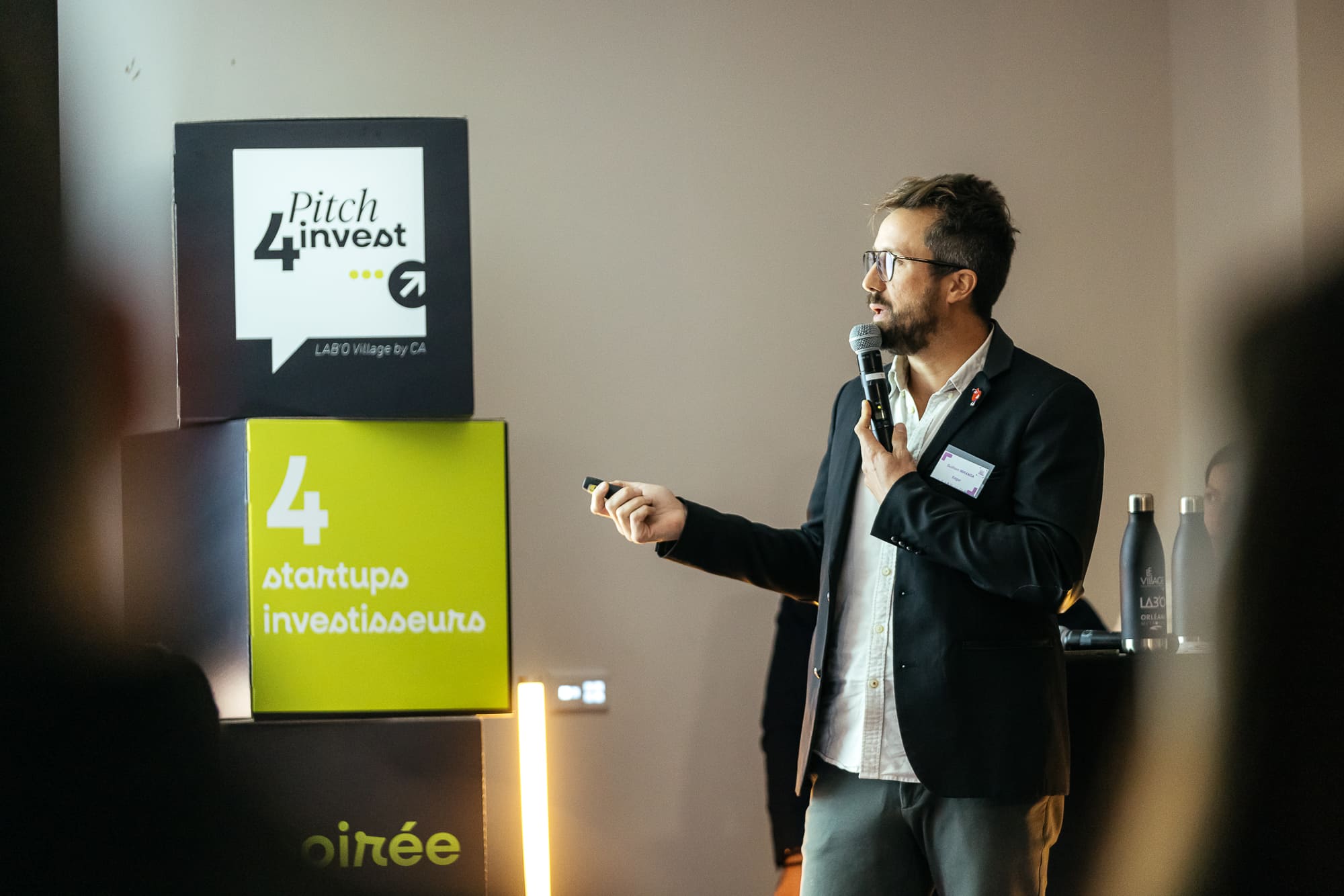 Guilhem Miranda qui pitch pour Edgar lors de Pitch4Invest 