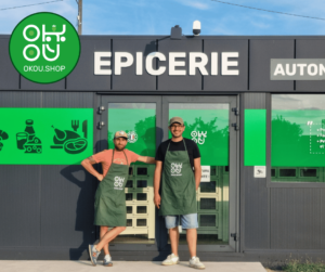 dirigeants et logo de Okou.shop, nouvelle startup de l’AGREEN LAB’O